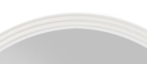 Serania Two Tone Wall Mirror Close-up of white plastic tubing on a white background