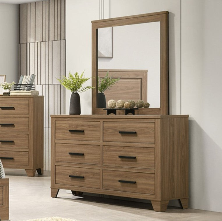 Serranto Walnut Finish Dresser