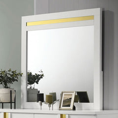 Shysko White Gold Contemporary Style Mirror