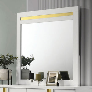 Shysko White Gold Contemporary Style Mirror
