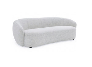 Silvi Off White Modern Fabric Sofa Gray sofa on a white background