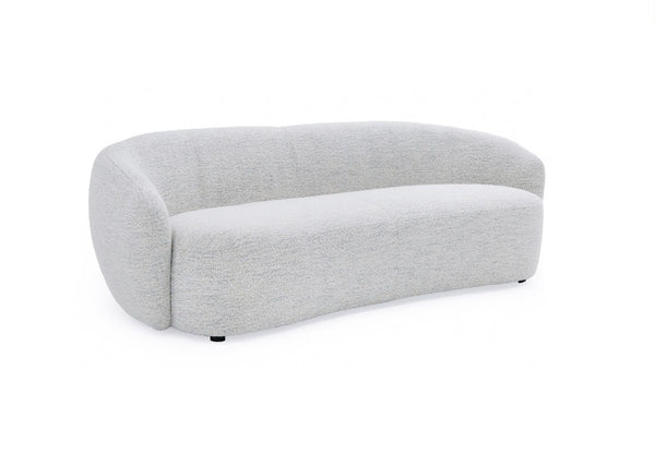 Silvi Off White Modern Fabric Sofa Gray sofa on a white background