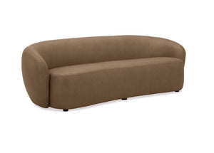 Silvi Tan Leather Modern Sofa Brown sofa on a white background