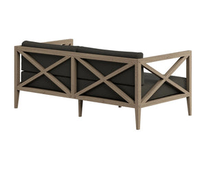 Sunshore Flint Gray Outdoor Loveseat Back