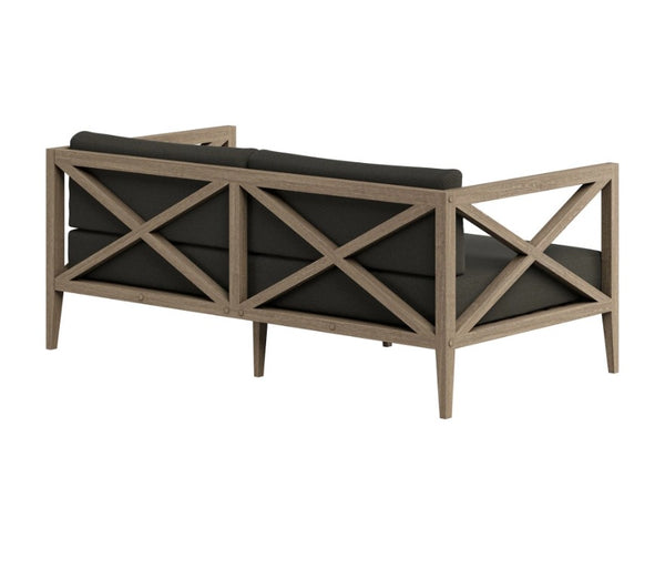 Sunshore Flint Gray Outdoor Loveseat Back