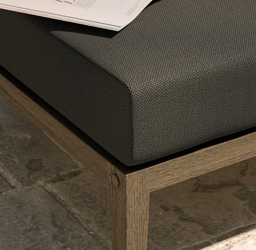 Sunshore Flint Gray Outdoor Ottoman