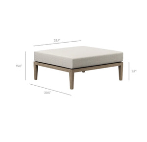 Sunshore Pebble Outdoor Ottoman Intercooler with a prominent brand logo on a white background