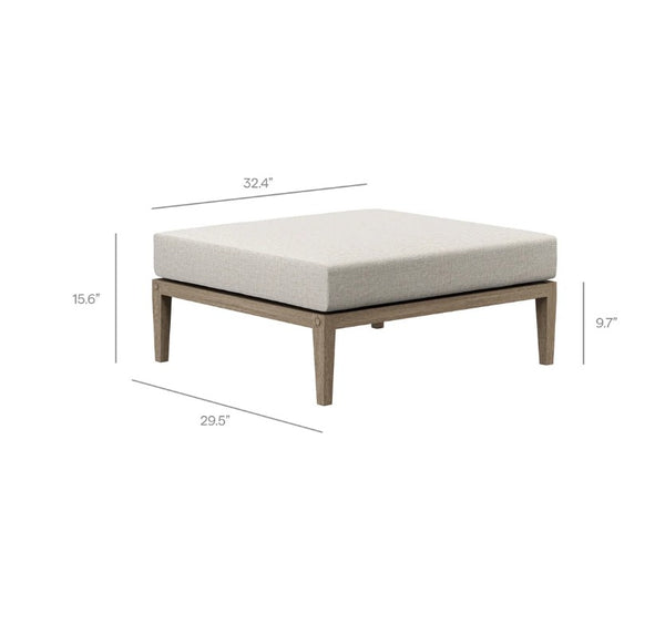 Sunshore Pebble Outdoor Ottoman Intercooler with a prominent brand logo on a white background