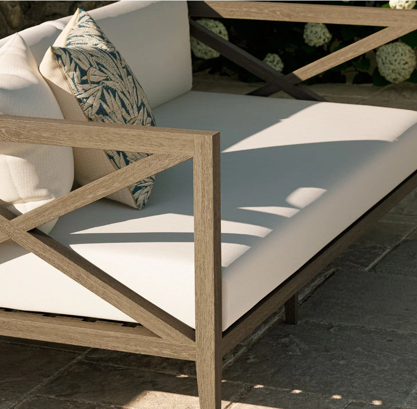 Sunshore Weathered Gray Outdoor Loveseat