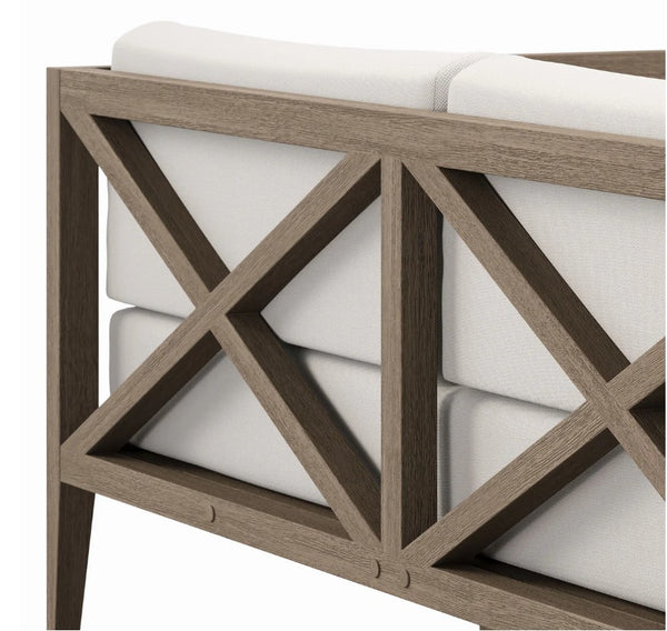 Sunshore Weathered Gray Outdoor Loveseat Back Style