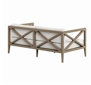 Sunshore Weathered Gray Outdoor Loveseat Back
