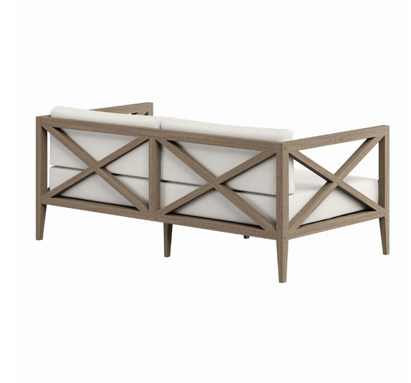 Sunshore Weathered Gray Outdoor Loveseat Back