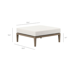 Sunshore Weathered Gray Loveseat and Ottoman Outdoor Set Round sunglasses with gold frame and orange lenses on a white background
