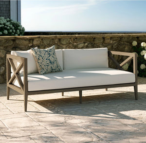 Sunshore Weathered Gray Outdoor Loveseat