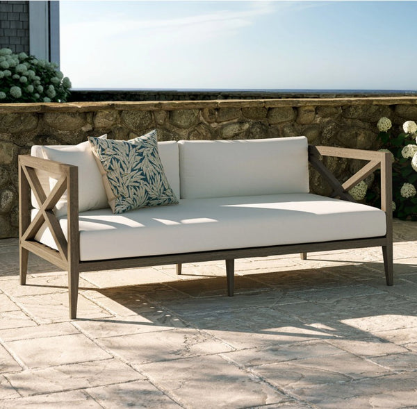 Sunshore Weathered Gray Outdoor Loveseat