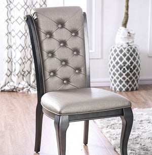 Tina Button Tufted Modern Leatherette Chair