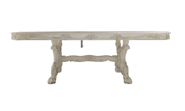 Traditional Style Dining Table Bone White Dresden Collection Traditional Style Dining Table Bone White Dresden Collection Decorative wall shelf with natural wood finish on a white background