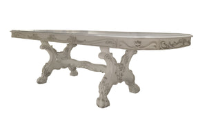 Traditional Style Dining Table Bone White Dresden Collection Traditional Style Dining Table Bone White Dresden Collection Decorative table with intricate legs on a white background