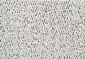 Traver Padded Vertical Channel Headboard Bed White Close-up of textured beige 

