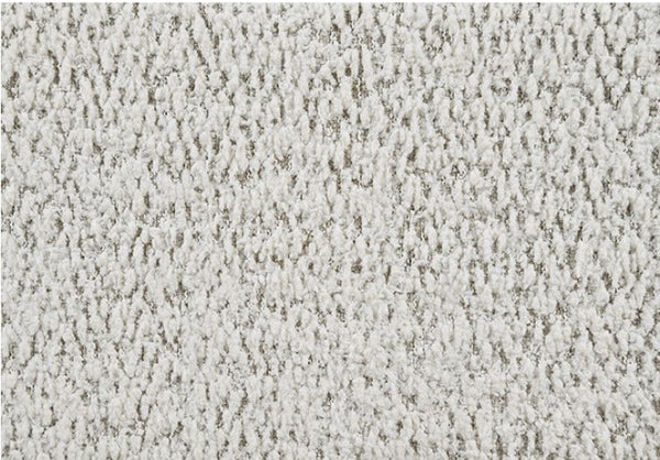 Traver Padded Vertical Channel Headboard Bed White Close-up of textured beige 

