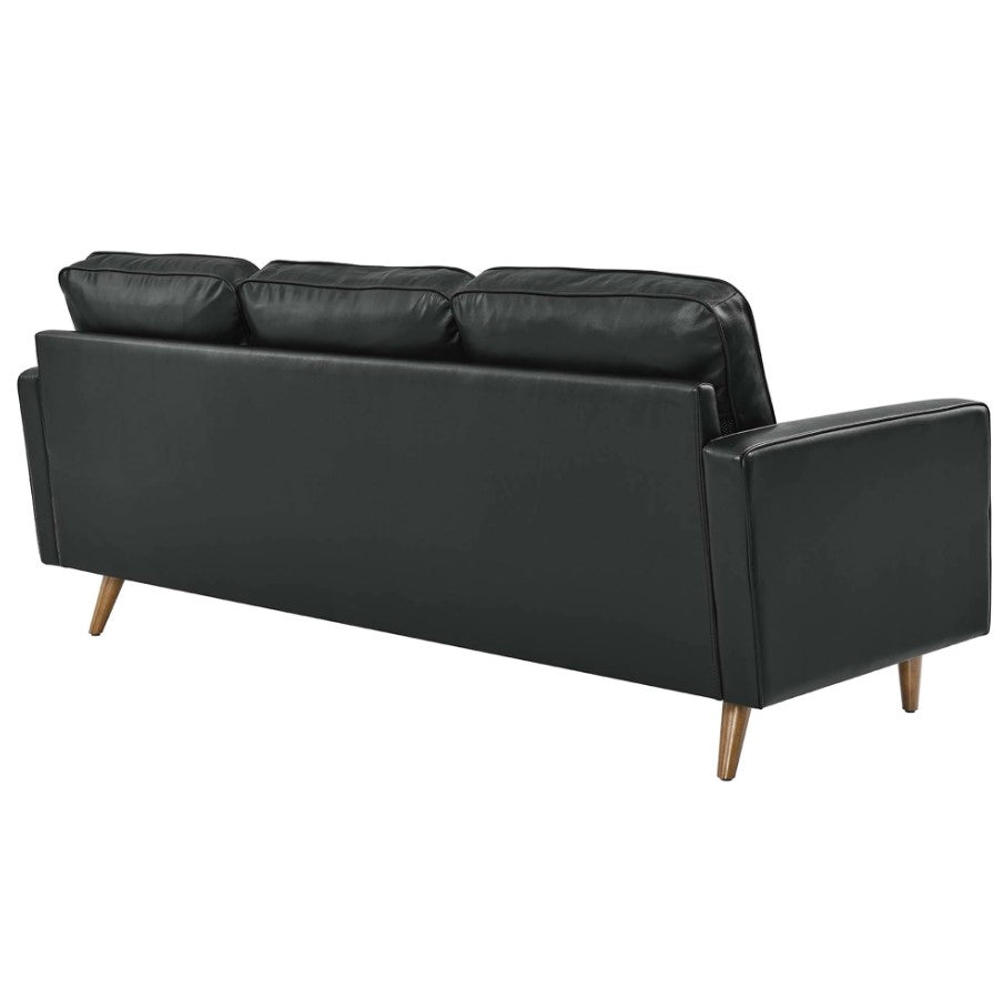 Vaspire 78 modern black Leather upholstery sofa