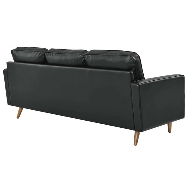 Vaspire 78 modern black Leather upholstery sofa back details