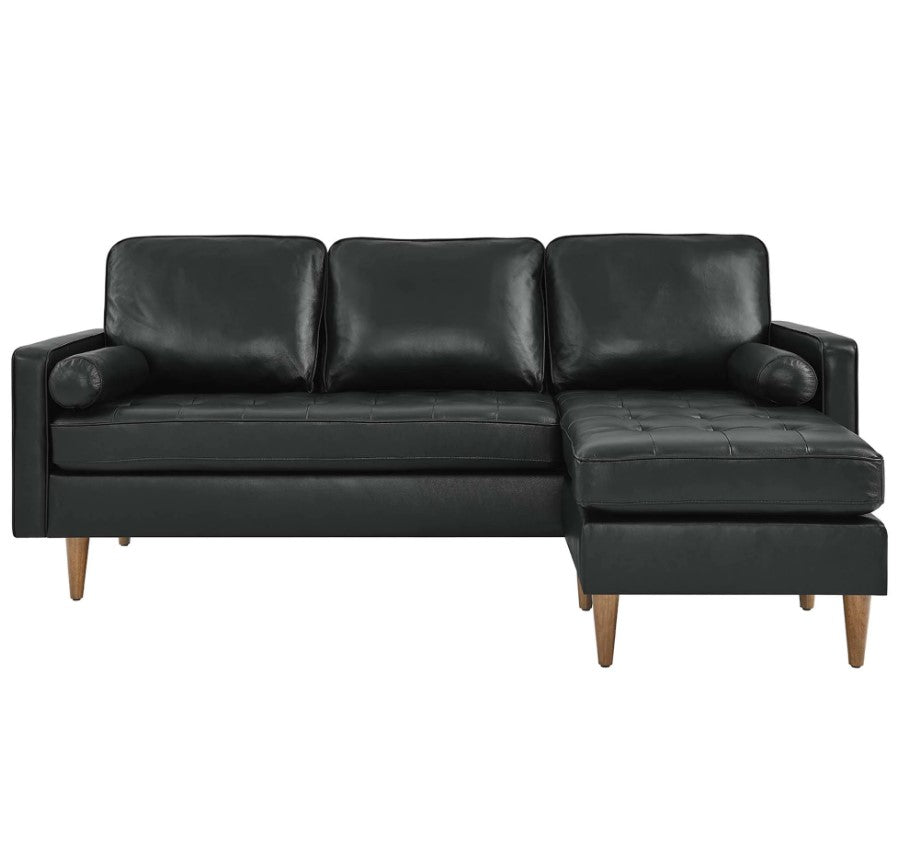 Vaspire 78 modern black Leather upholstery sofa