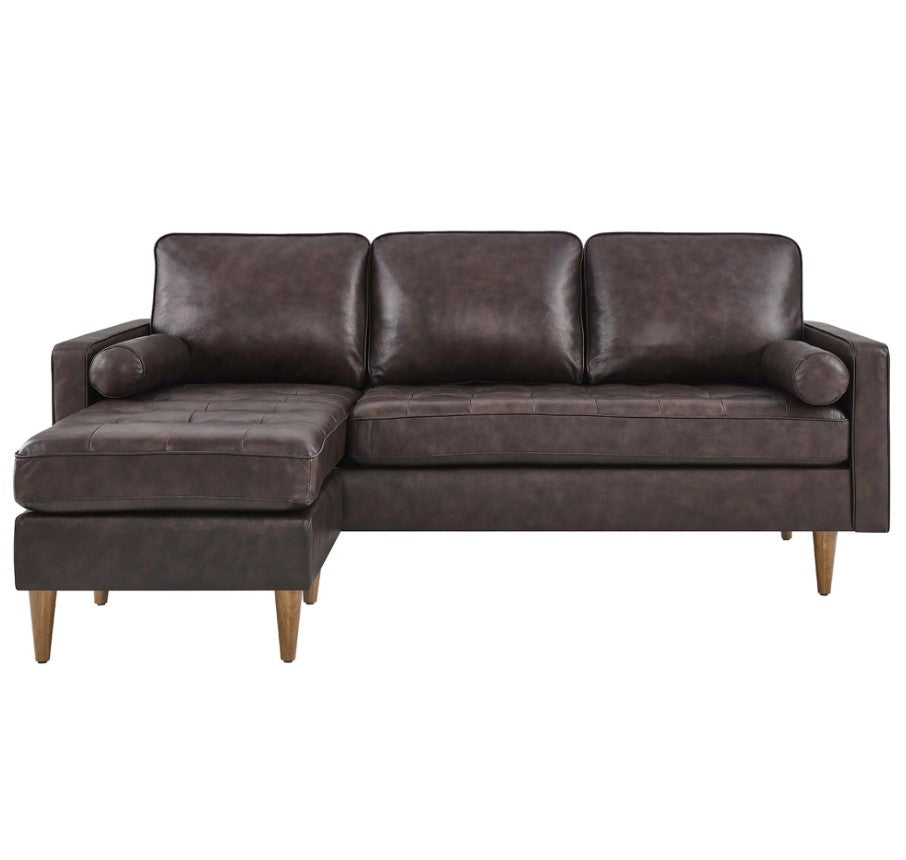 Vaspire 78 modern brown leather upholstery sofa