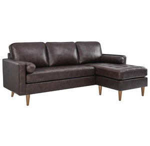 Vaspire 78 modern brown leather upholstery sofa style details