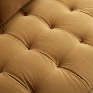 Vaspire Modern Cognac Velvet Performance Sofa Seat