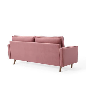 Vaspire Modern Dusty Rose Velvet Performance Sofa Back