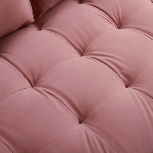 Vaspire Modern Dusty Rose Velvet Performance Sofa Seat