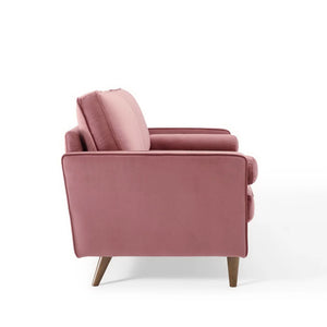 Vaspire Modern Dusty Rose Velvet Performance Sofa Side

