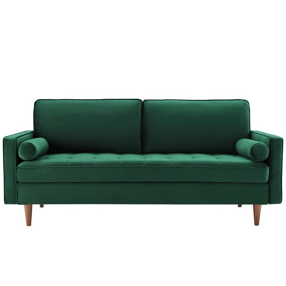 Vaspire Modern Green Velvet Performance Sofa