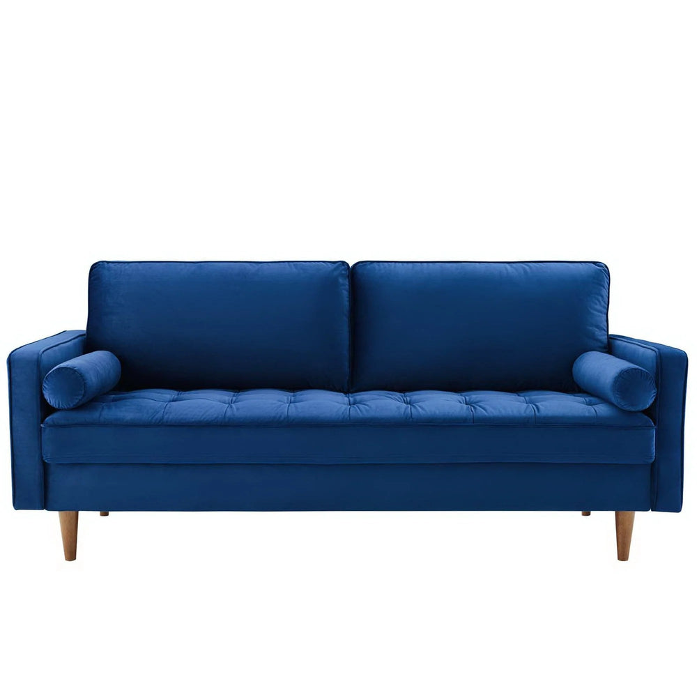 Vaspire Modern Navy Velvet Performance Sofa
