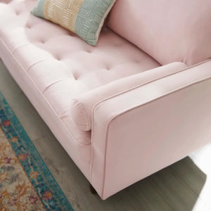 Vaspire Modern Pink Velvet Performance Loveseat 