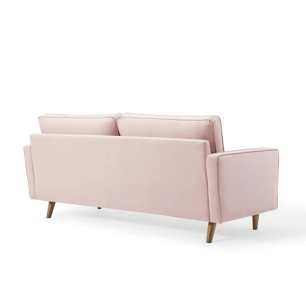 Vaspire Modern Pink Velvet Performance Sofa