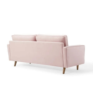 Vaspire Modern Pink Velvet Performance Sofa Pink sofa on a white background