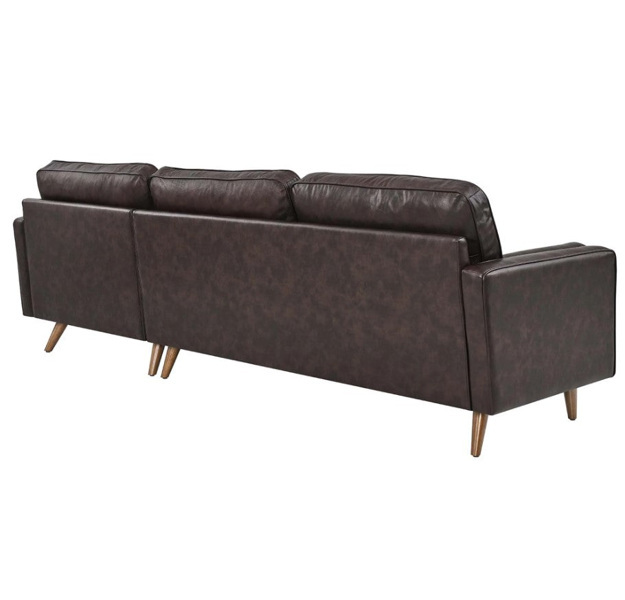 Vaspire 98" Modern Leather Upholstery Sofa