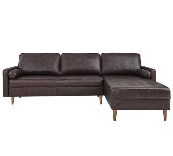 Vaspire 98" Modern Leather Upholstery Sofa Right Facing Sofa