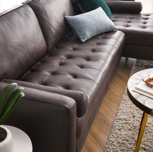 Vaspire 98" Modern Leather Upholstery Sofa Seat Type
