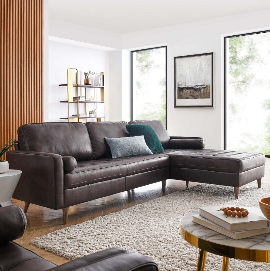 Vaspire 98" Modern Leather Upholstery Sofa