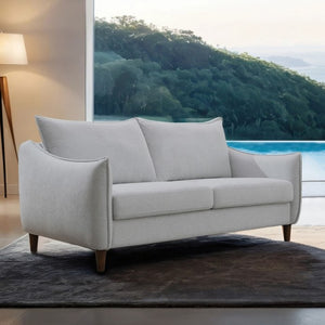 Veron Skinny Slope Arm Loveseat Light Gray