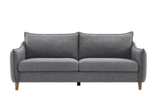 Veron Skinny Slope Arm Sofa Dark Gray Gray sofa on a white background