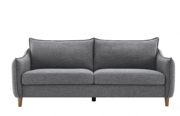 Veron Skinny Slope Arm Sofa Dark Gray Gray sofa on a white background
