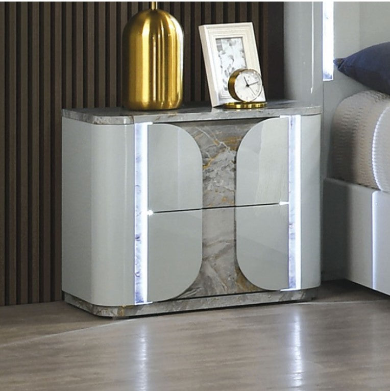 Vincenzo Modern High Gloss Finish Nightstand