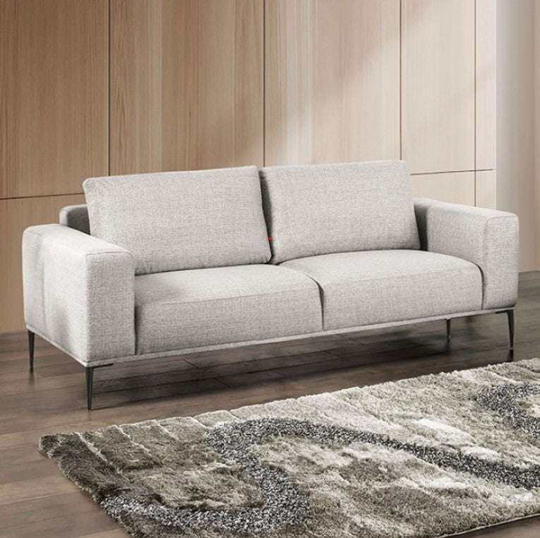 Vinny Contemporary Style Chenille Fabric Gray Sofa