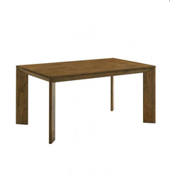 Waldo Transitional Style Antique Brown Dining Table Wooden table on a white background