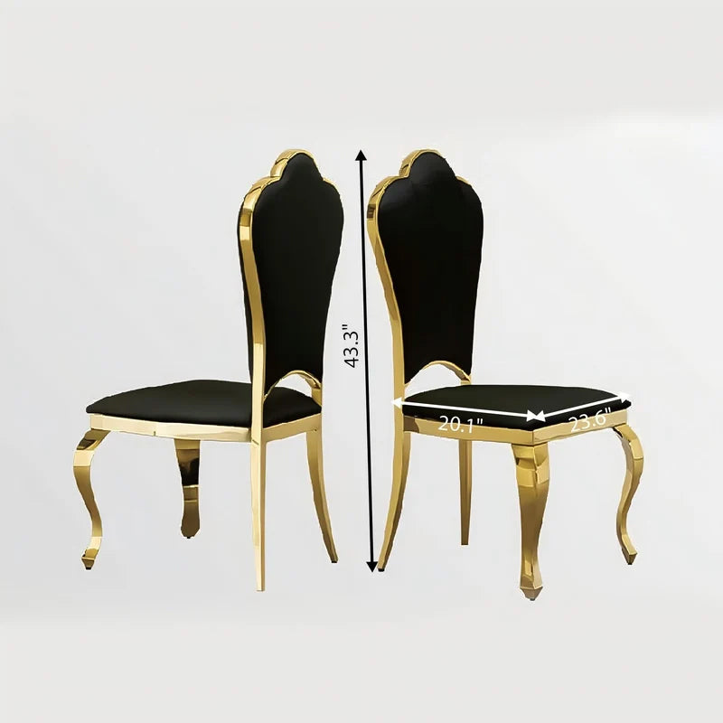 #Black & Gold  William Black Gold Modern Dining Chair