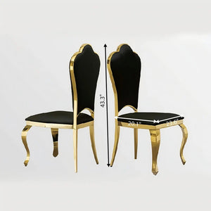 #Black & Gold  William Black Gold Modern Dining Chair